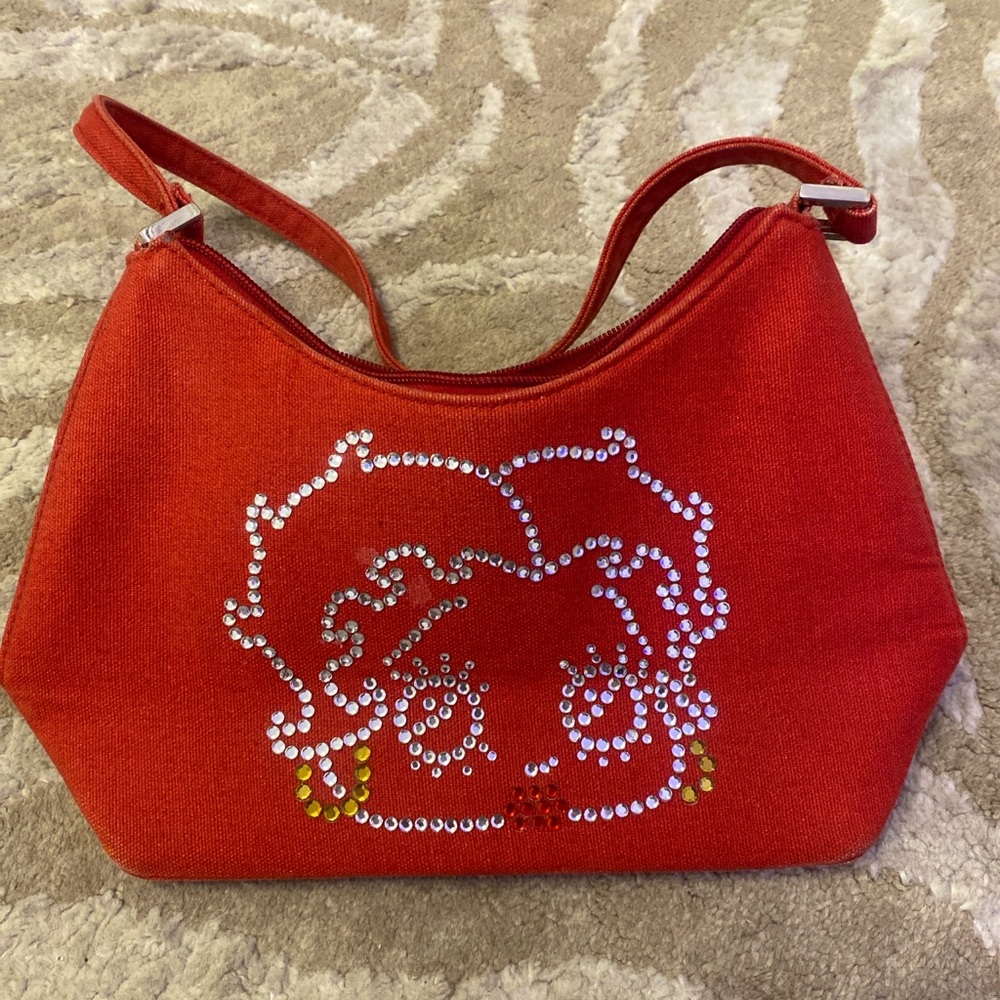 y2k bedazzled betty boop purse